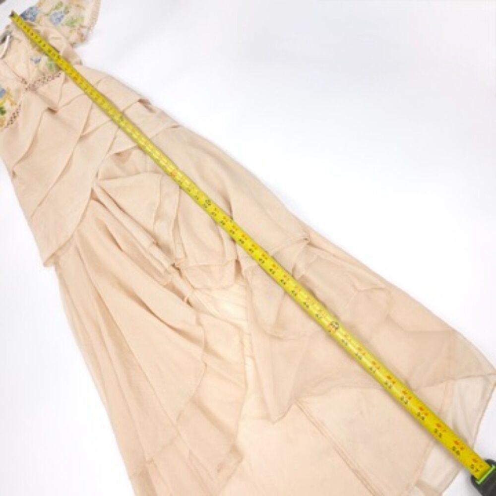 NWT ASOS Hi-Low Chiffon Floral Embroidered Maxi Dress Angelic Romantic Ethereal - Picture 5 of 7